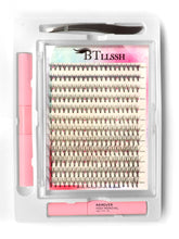 Individual False Eyelash With Bond&Sealing & Lash Remover &Lash tweezer ,False Eyelash Clusters